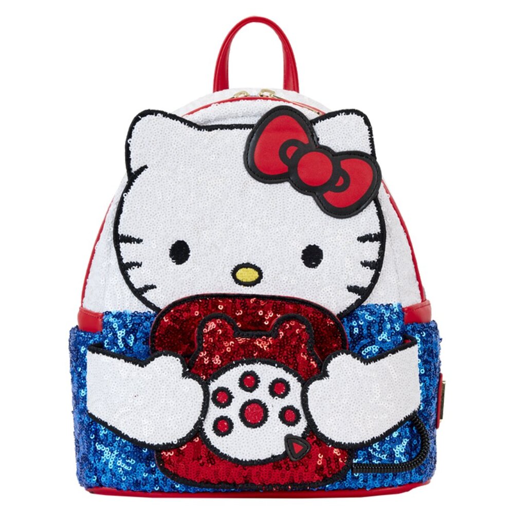 Sanrio Exclusive Hello Kitty 50th Anniversary Phone Sequin Cosplay Mini Backpack